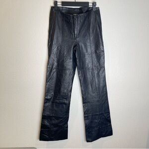 Vintage Y2K Wilson’s Leather Maxima Black Leather Pants Size 4 Moto Bikercore